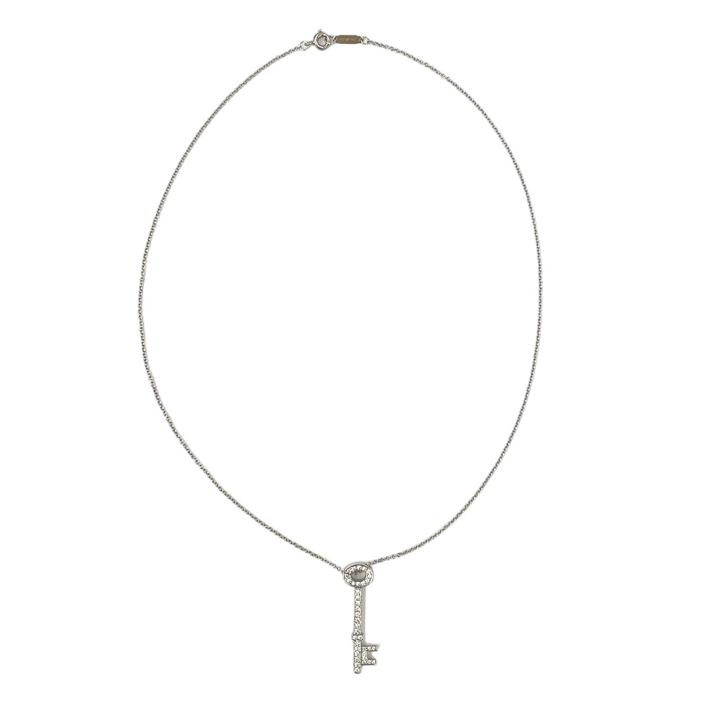 Tiffany & Co Key Pendant Diamond Necklace