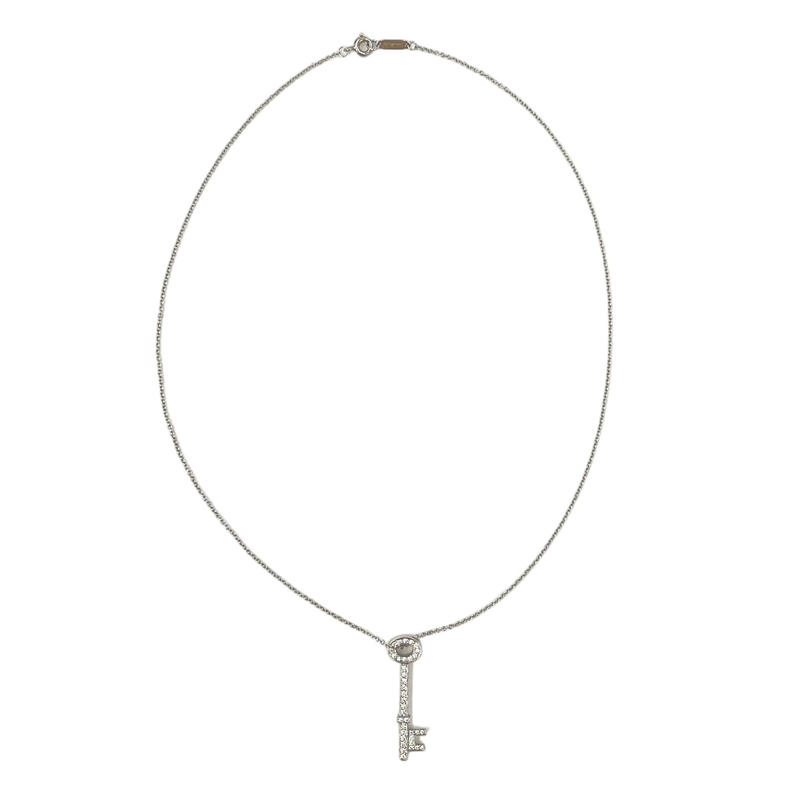 Tiffany & Co Key Pendant Diamond Necklace
