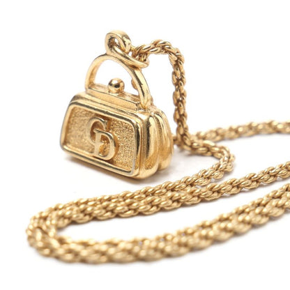 Christian DIOR Vintage Necklace CD Logo Bag Motif Old Dior 20250527 Ra4859