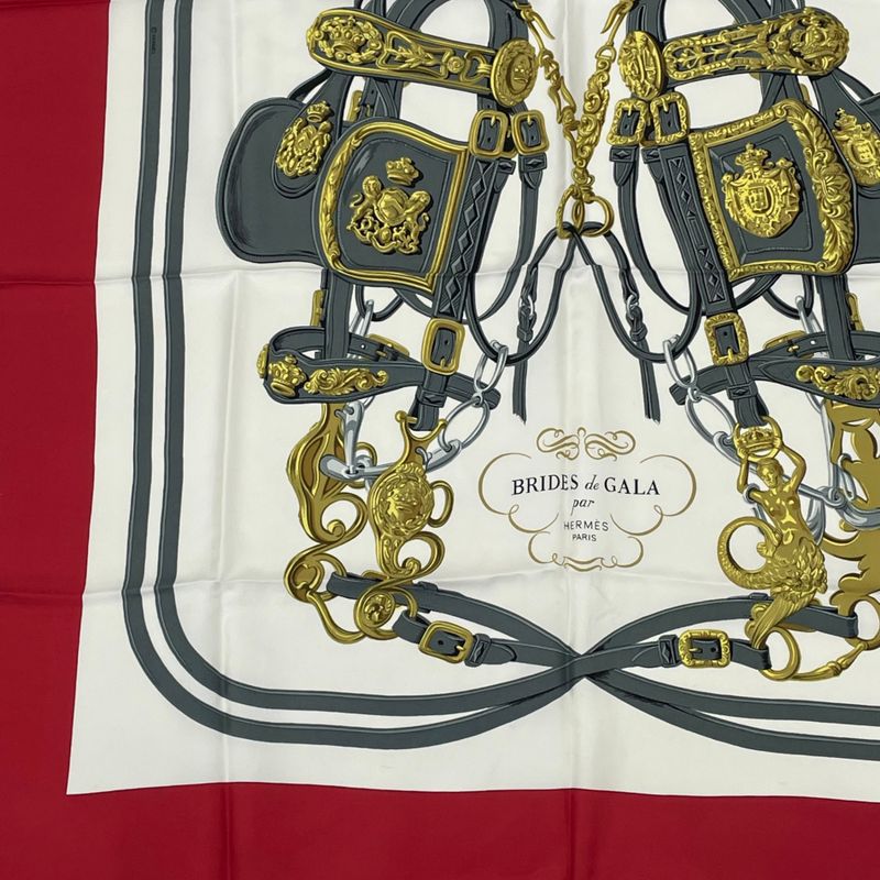 Hermes Scarf Brides DE GALA Brides And Galas Red