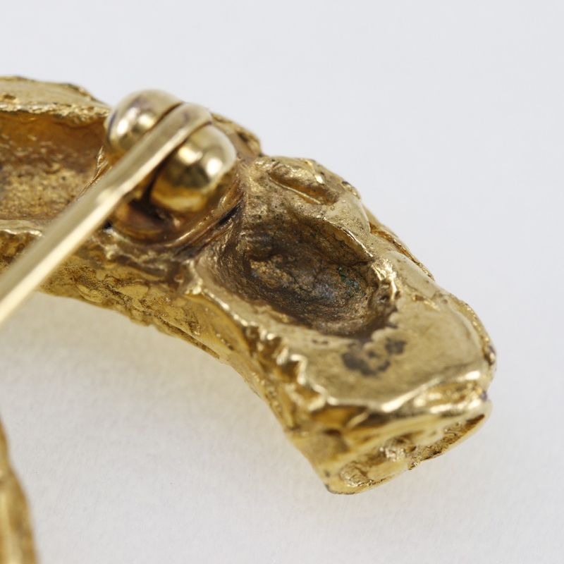 Chanel Coco Mark Lava/fringe Gold Plated 93A Ladies 28g Brooch