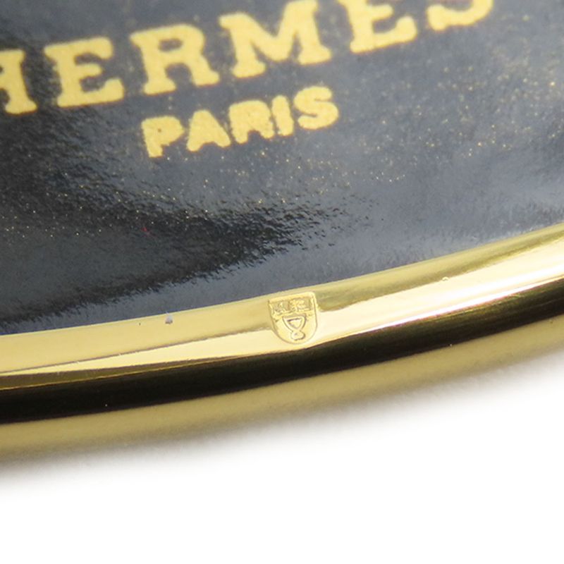 Hermes Bangle Emile Metal Enamel Red Multicolor Gold Hardware Accessories