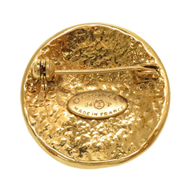 Chanel Coco Mark Vintage Gold Brooch 94P Accessories 0090 Chanel