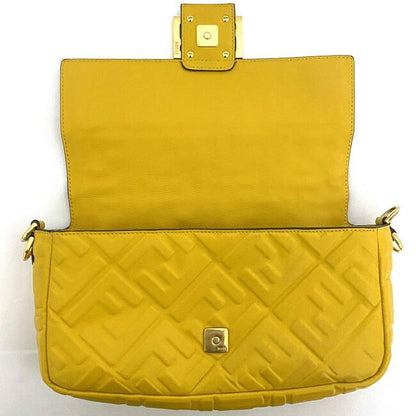 Fendi 2way Mamma Bucket Bag Yellow 8br600