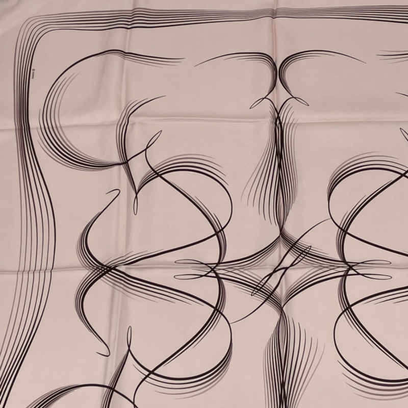 Hermes Scarf Carre 90 Silk 24 Faubourg 24 Faubourg Pink