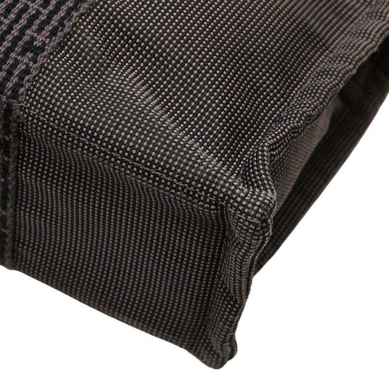 Hermes Her Line Tote PM Handbag Tote Bag Gray Black Canvas Women Hermes