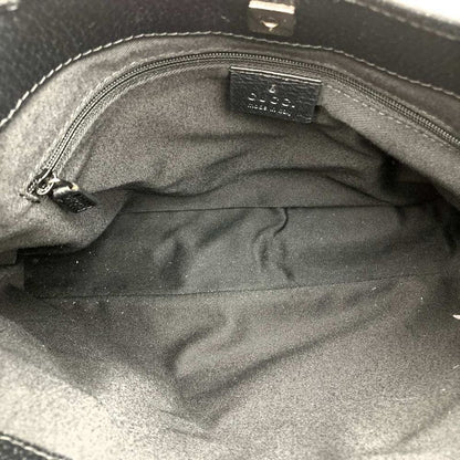 Gucci 113015 Handbag GG Canvas Leather Black Ladies Men Fashion Gift