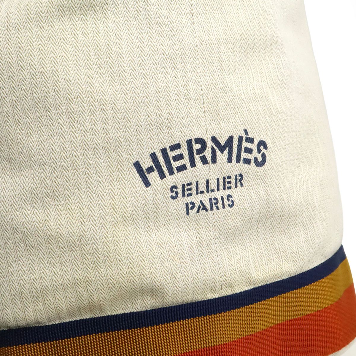 Hermes Cavalier Shoulder Bag One Shoulder Body Bag Canvas Natural Orange Yellow