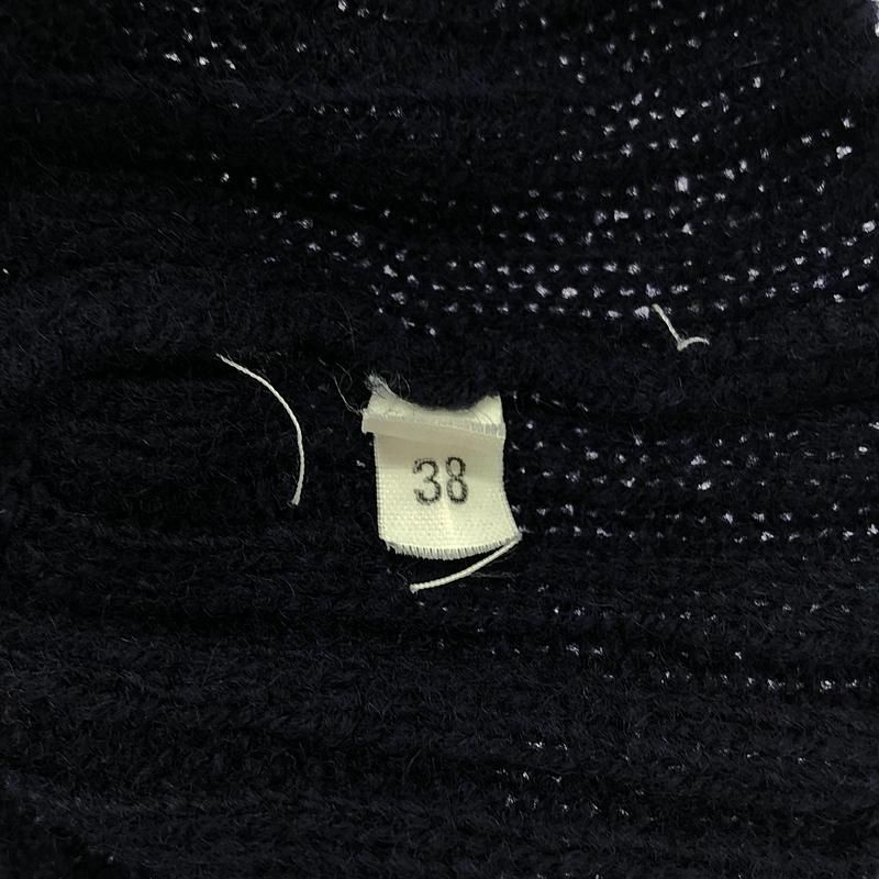 Prada - Wool Crew Neck Knit Pullover - 38 - Navy - Women's