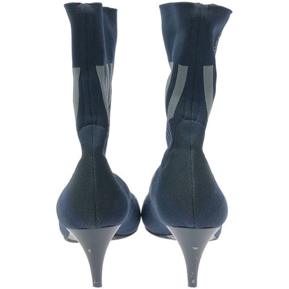 Prada Sock Heel Boots Navy 39 1 2