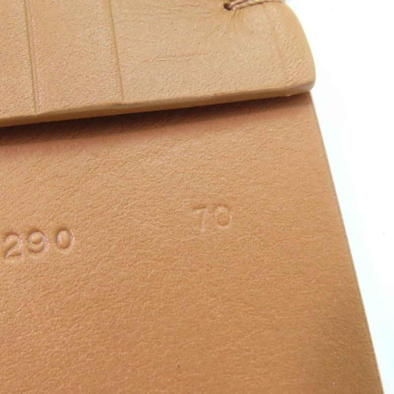 Christian DIOR B0098cm (38.58in)iv D-waist Maxi Leather Double Gold Buckle Belt