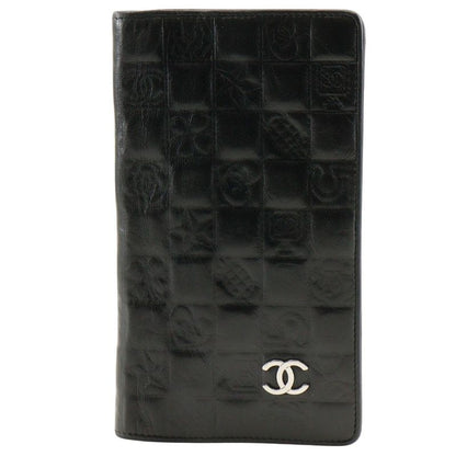 Chanel Icon Coco Mark NO5 Calf Black Ladies Long Wallet