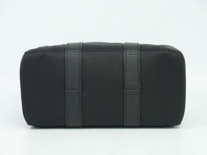 Authentic Hermes Acapulco MM Tote Handbag Canvas Black Acapulco Bag Pre-owned