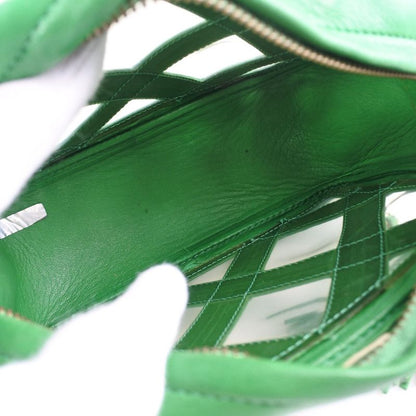 Chanel Chain Shoulder Fringe Lambskin Green Women's Shoulder Bag