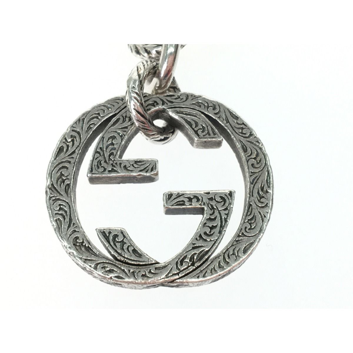 Gucci Engraving G Interlocking G Key Ring Star Ring Silver