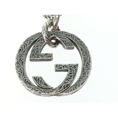 Gucci Engraving G Interlocking G Key Ring Star Ring Silver