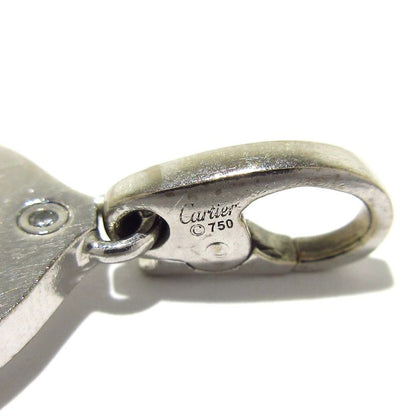 Cartier Pendant Top Horseshoe 18K White Gold X Diamonds 5P Diamonds