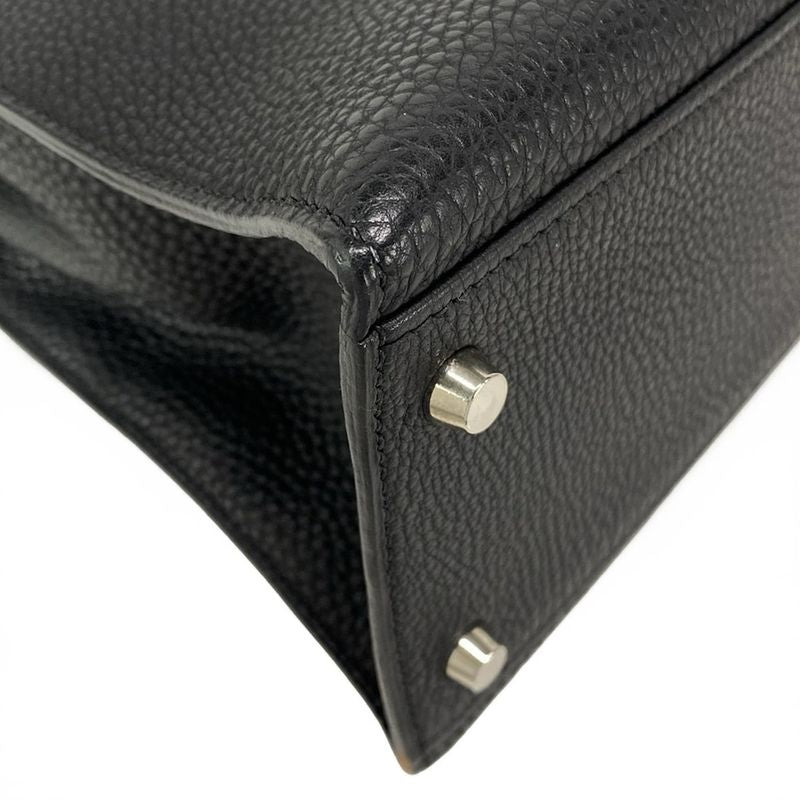 Hermes Handbag Kelly 32 Black Outside Stitching/silver Hardware