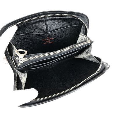 Louis Vuitton Wallet Epi Fold Long Wallet Round Zipper Wallet Black White