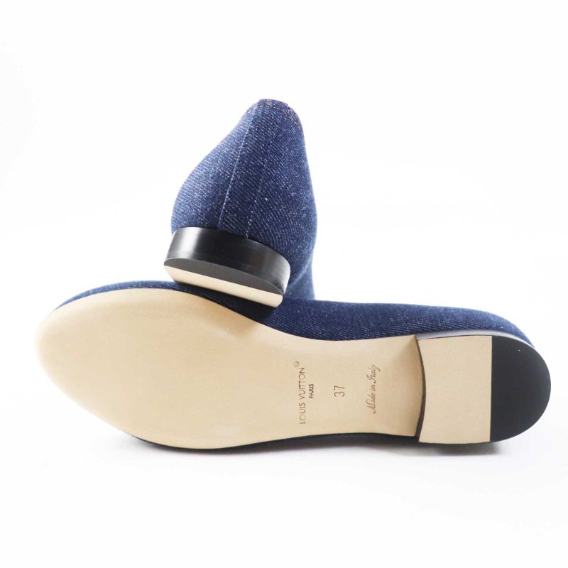 Louis Vuitton Shake Line Ballerina LV Twist Accessories Denim Flat Pumps