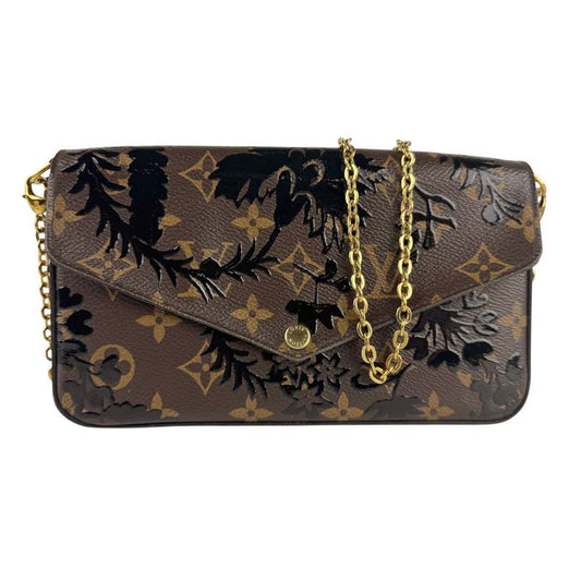 Louis Vuitton Chain Wallet Crossbody Shoulder Bag Monogram Pochette Felicie