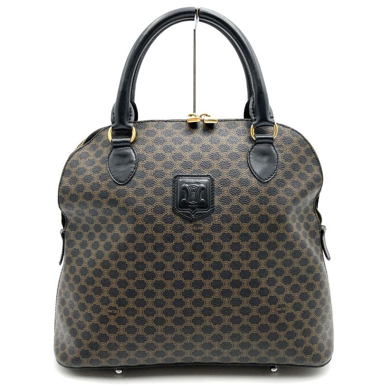 Celine Dm98/1 Handbag PVC Macadam Brown Black Ladies Men Fashion Vintage Gift