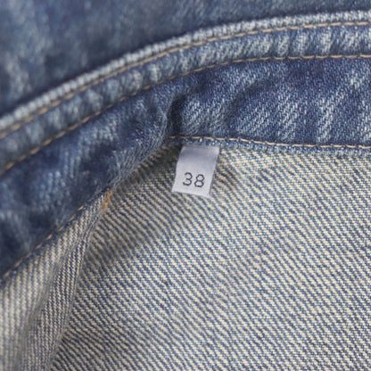 DIOR Homme 22AW 113d585by513 100% Cotton Leather Washed Denim Jacket With Logo