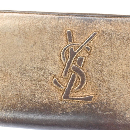 YVES Saint Laurent Long Wallet Round Zipper YSL Bronze Leather 07bs176