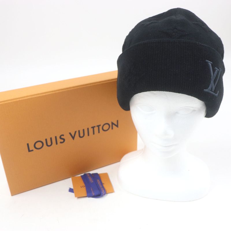 Louis Vuitton 2024 M96194 LV Crush Monogram Logo Embroidery Knit Cap Knit Cap