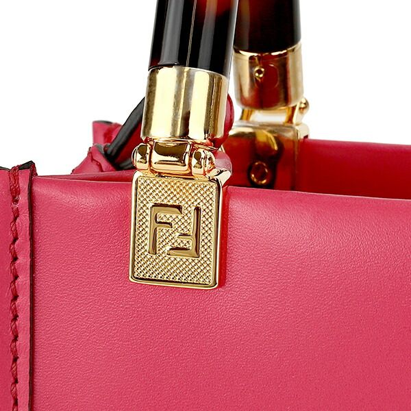 Fendi Shoulder Bag Mini Sunshine Shopper Pink