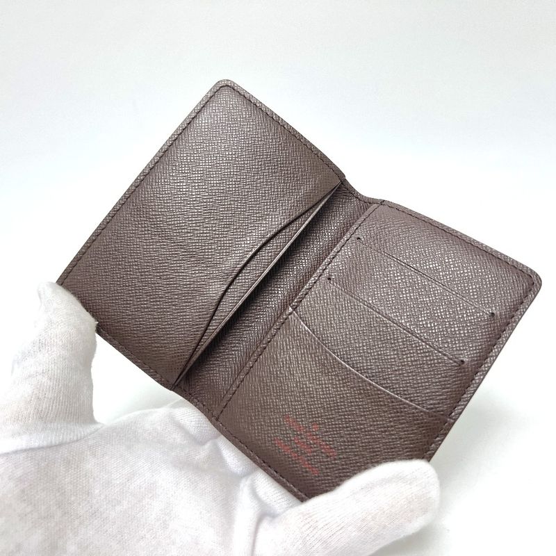 Louis Vuitton Card Case Organizer De Poche M60502 Damier Canvas Ebène Brown