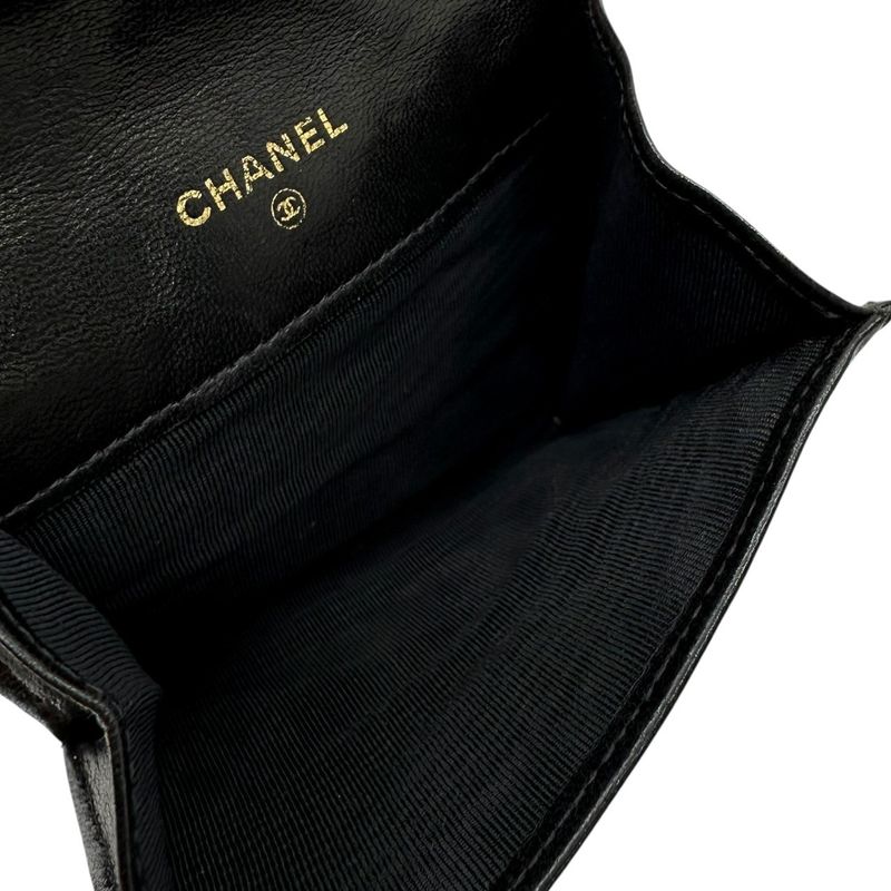 Chanel 90's Coco Mark Matelassé Lambskin Coin Case Coco Mark Matelasse Lambskin