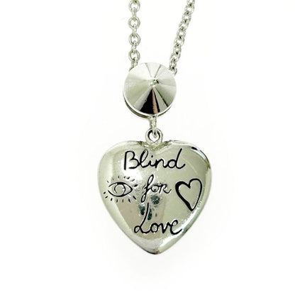 Gucci Silver Colored Stone Blinds for Love Necklace 10.5g 925 Engraved 469718