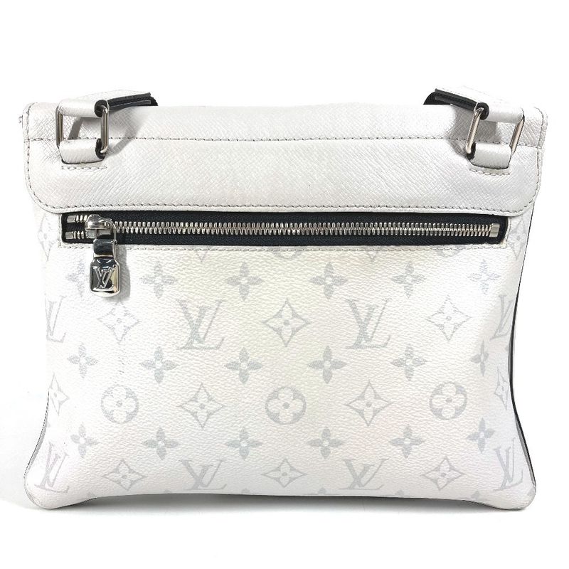 Louis Vuitton Shoulder Bag Flap Messenger M30411 Taiga Leather White