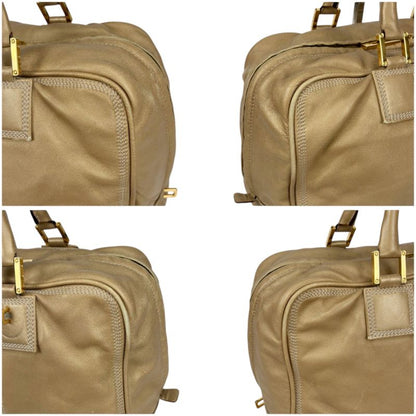 Loewe Amazona 36 Handbag Mini Boston Bag Anagram Logo Stitching Gold Nappaleathe