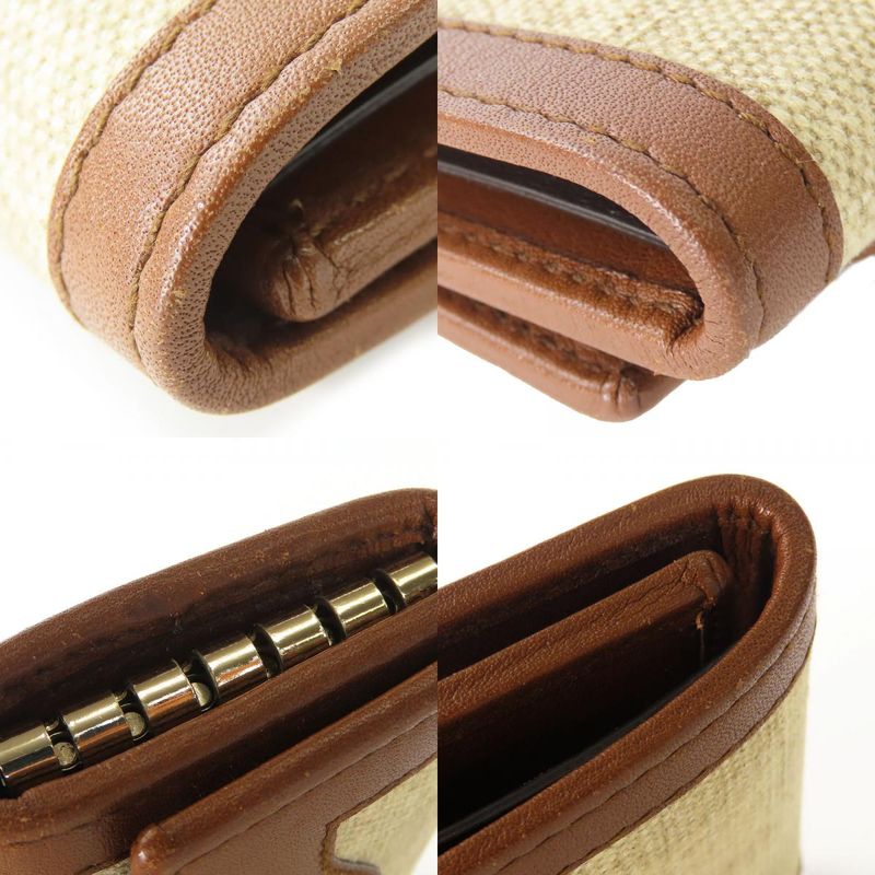 Gucci Key Case 282432 Interlocking 6-stacks GG Canvas Calf Beige Brown Gold