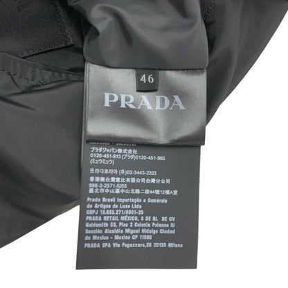 Prada Outerwear Recycled Polyester Black Triangle Logo Plate Blouson Reversible