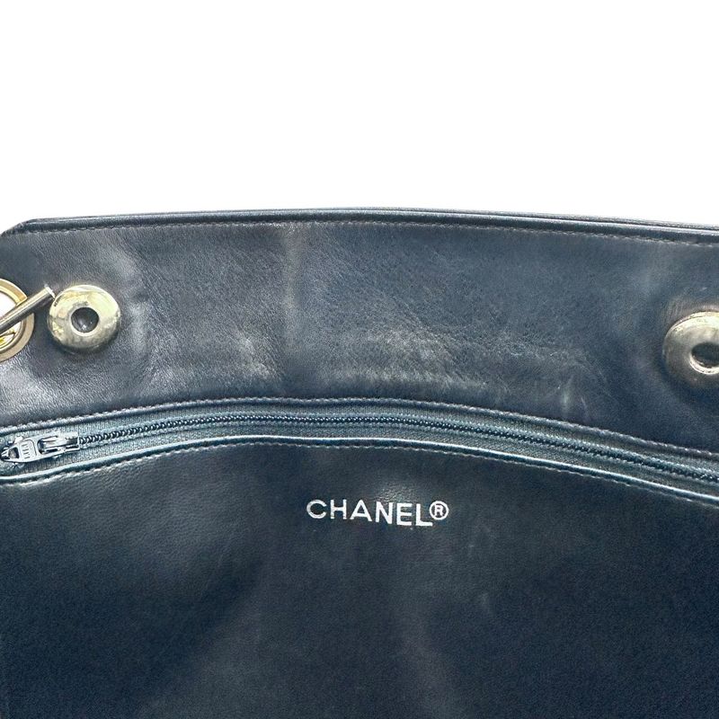 1877 Chanel Matelasse Chain Shoulder Bag Black Chain Bag Chanel