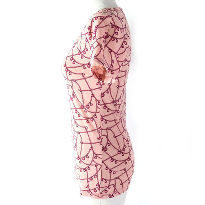 Hermes 22AW 100% Cotton Tresor De Medor Short Sleeved T-shirt Cut And Sewn Pink