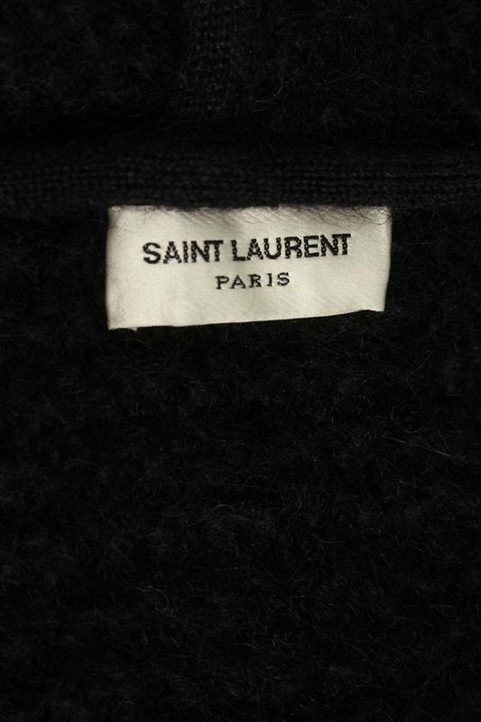 Saint Laurent Paris 22AW 689942 Y75kw Oversized Hooded Mohair Knit Cardigan