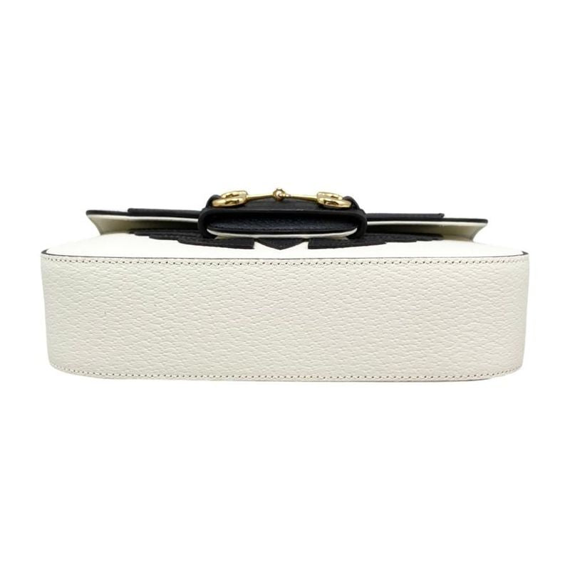 Gucci X Adidas Collaboration Shoulder Bag Horsebit 722009 Logo Chain White