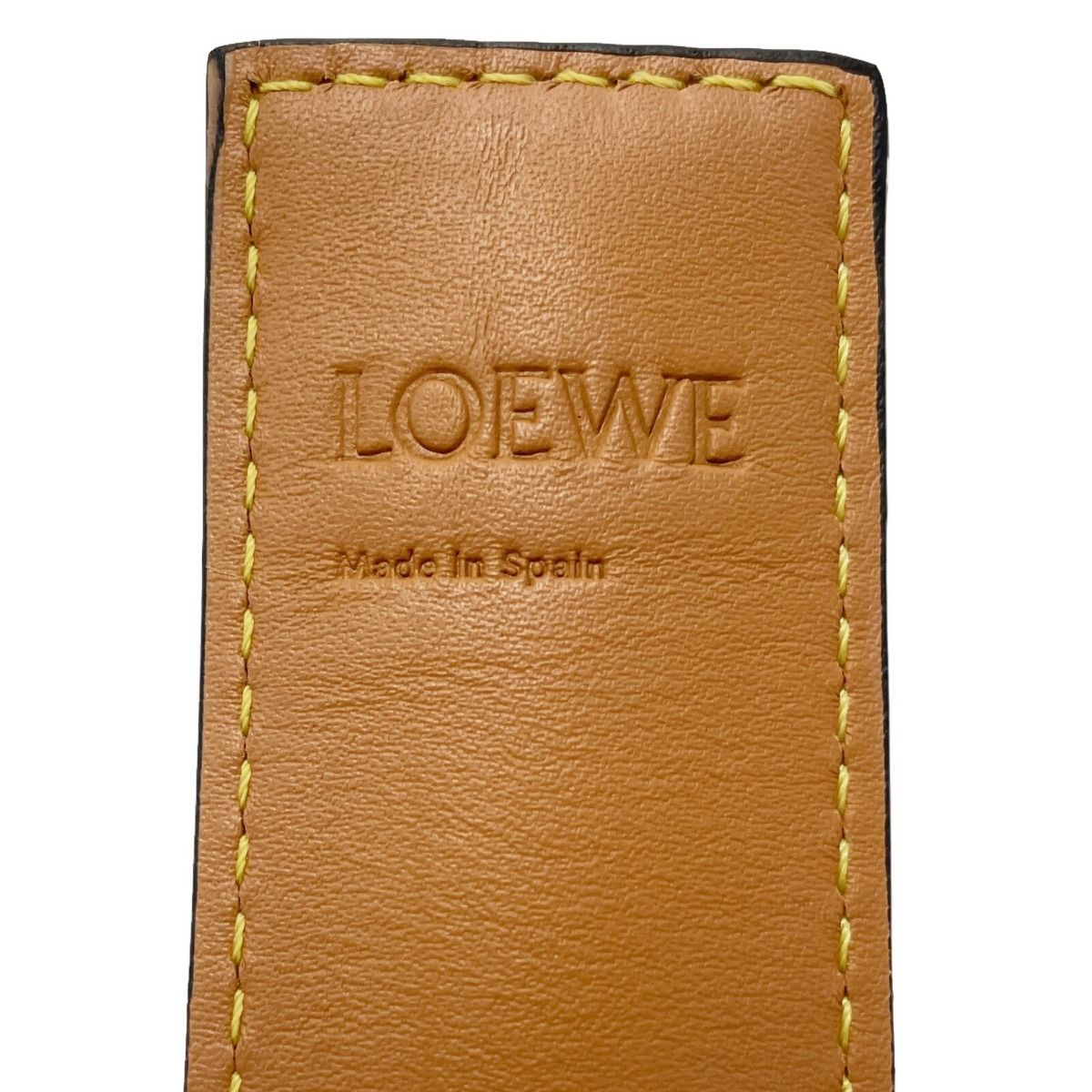 Loewe Slap Bracelet Anagram Yellow Leather Women's Accessories