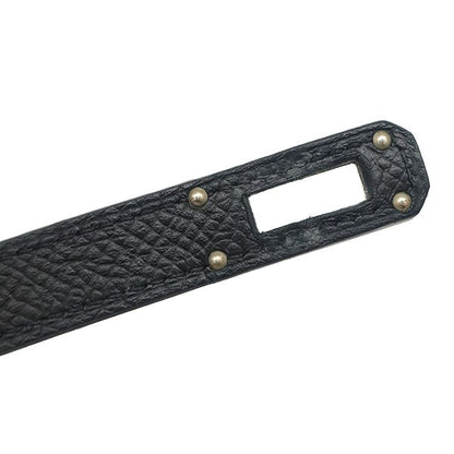 Hermes Long Wallet Kelly Wallet Long Vaux Epson Black Silver Hardware Black B