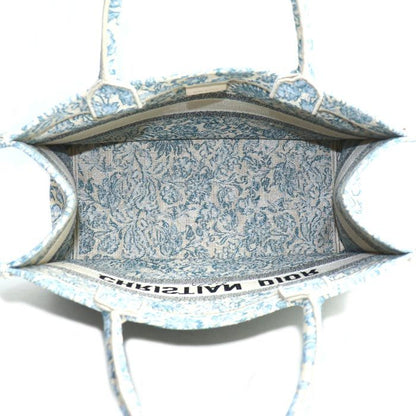 Christian DIOR Book Tote Medium Tote Bag Blue Multi Ladies Preowned