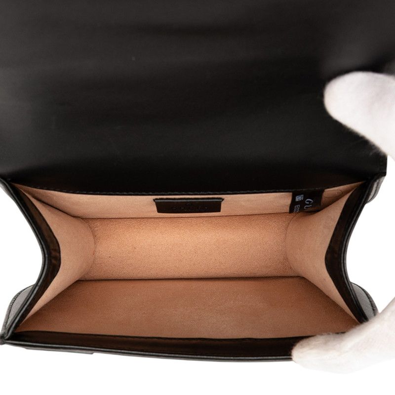 Gucci GG Supreme Osiride Taiga Head 500781 Black Gold PVC Leather Women's Gucci