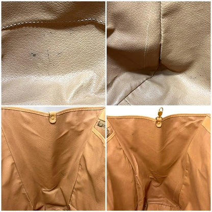 Celine Tote Bag Brown Beige Macadam Excellent Condition PVC Leather
