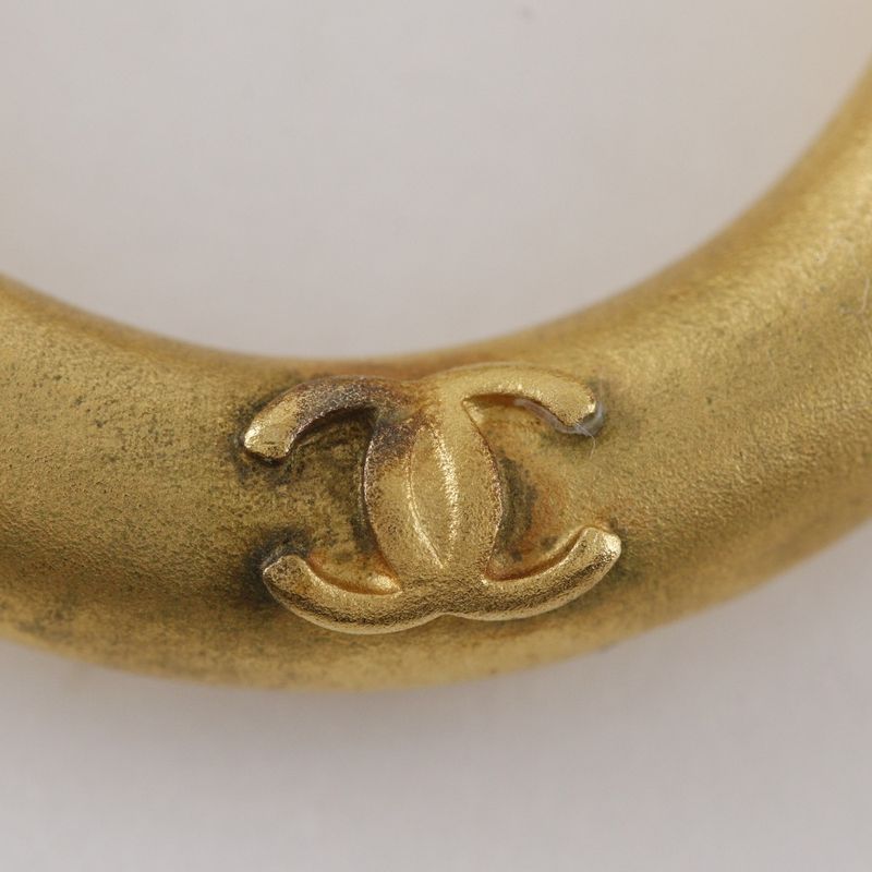 Chanel Hoop Vintage Gold Plated 96P Ladies 22.8g Earrings