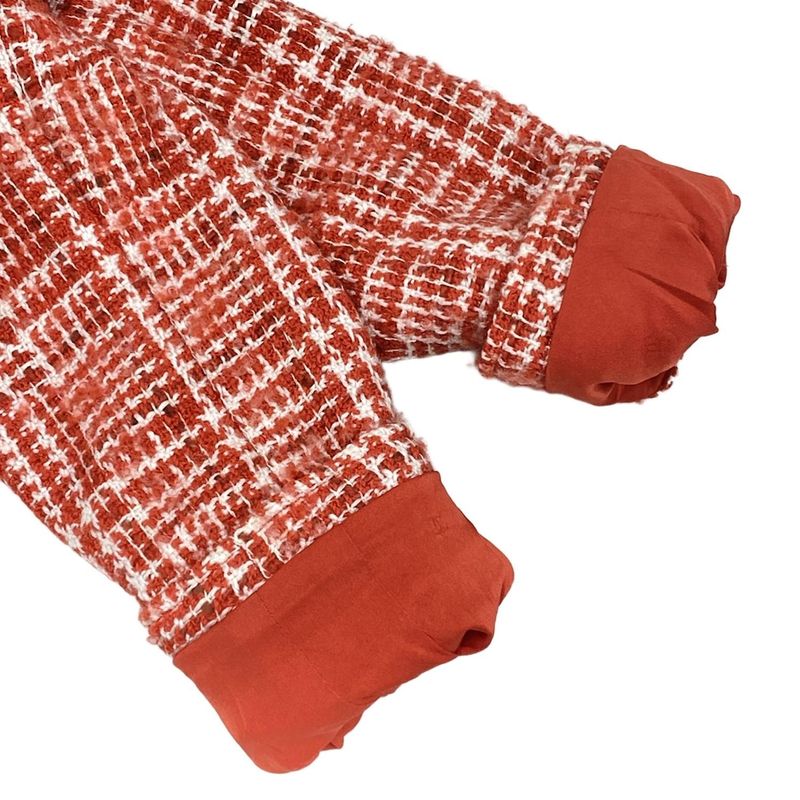 Chanel Coat Size 38 M Women's P07620 Red And White Tweed / Coco Mark / Long