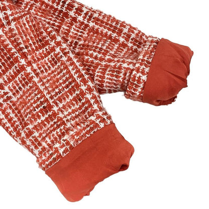 Chanel Coat Size 38 M Women's P07620 Red And White Tweed / Coco Mark / Long