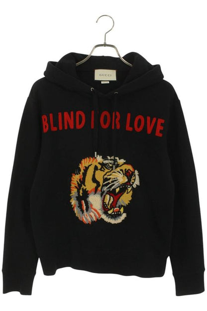 Gucci 18AW 454585 X5k91 Taiga Patch Front Embroidered Pullover Hoodie Men's XS